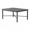 Gartentisch 150 x 90 x 74 cm Kunststoff Metall Dunkelgrau modern
