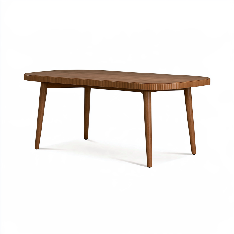 Esstisch 160 x 80 x 75 cm Holz braun oval skandinavisch