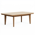 Esstisch 160 x 90 x 75 cm aus Holz in Beige/Braun rechteckig für Esszimmer