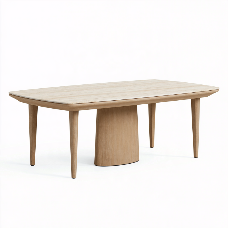Esstisch 180 x 90 cm Naturholz Holz moderner Stil