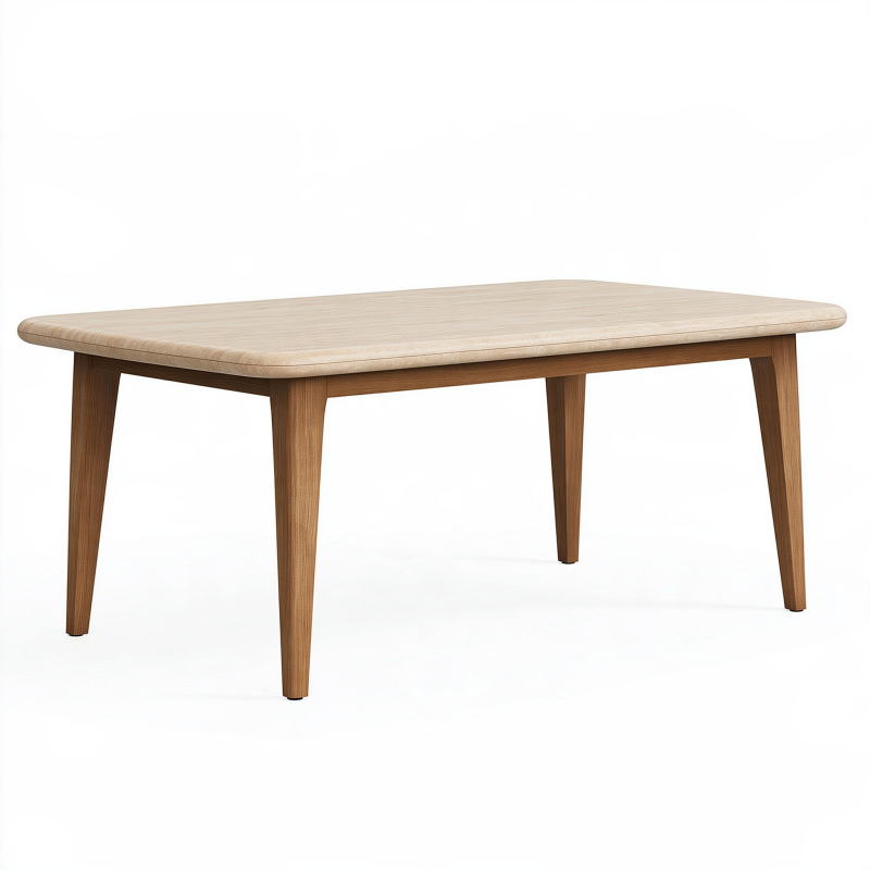 Esstisch 160 x 90 x 75 cm Holz Beige Braun - rechteckiger Tisch im skandinavischen Stil