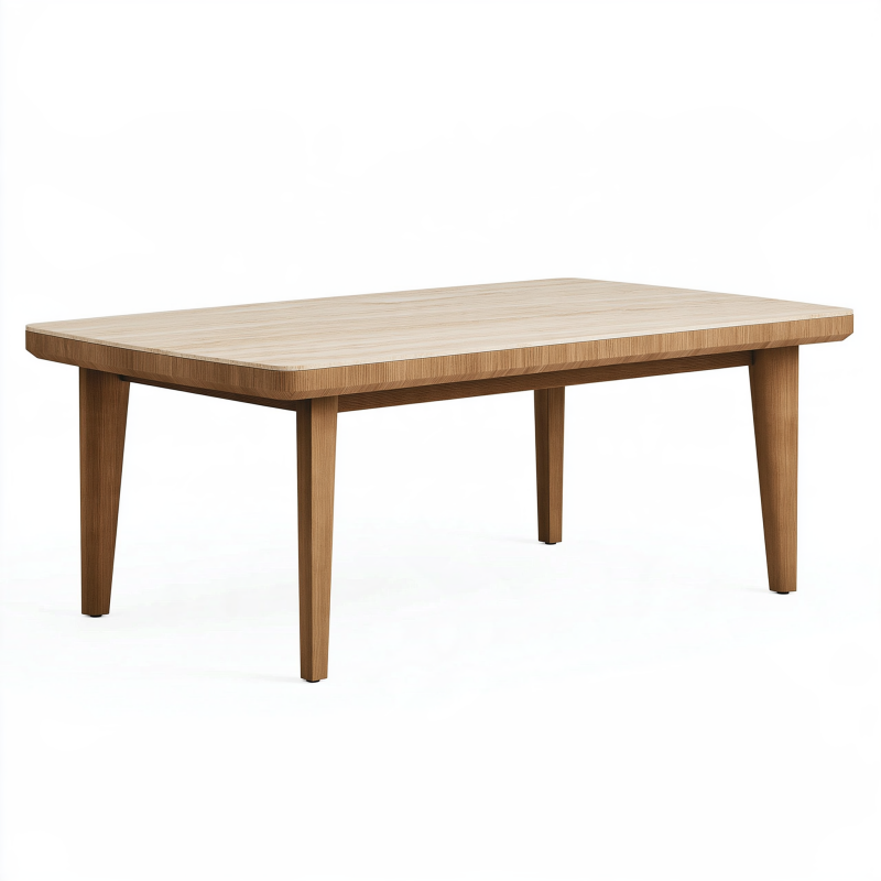Esstisch 160 x 90 x 75 cm aus Holz in Naturbraun - rechteckig skandinavisch