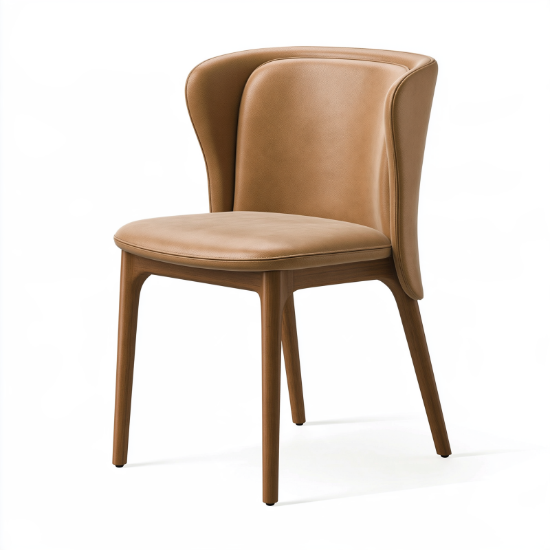 Esszimmerstuhl 58 x 62 x 85 cm Braun Holzgestell mit gepolstertem Bezug